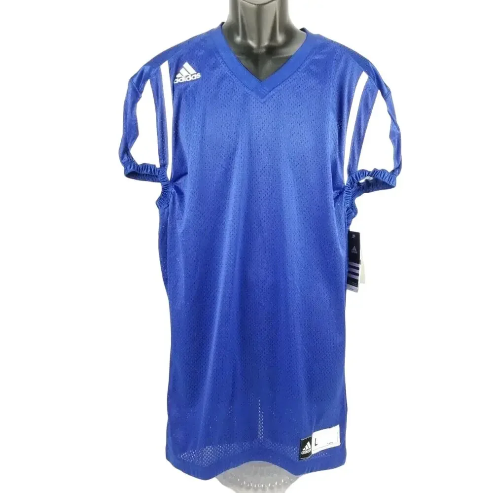 NWT Adidas Climacool Football Jersey L Royal Blue